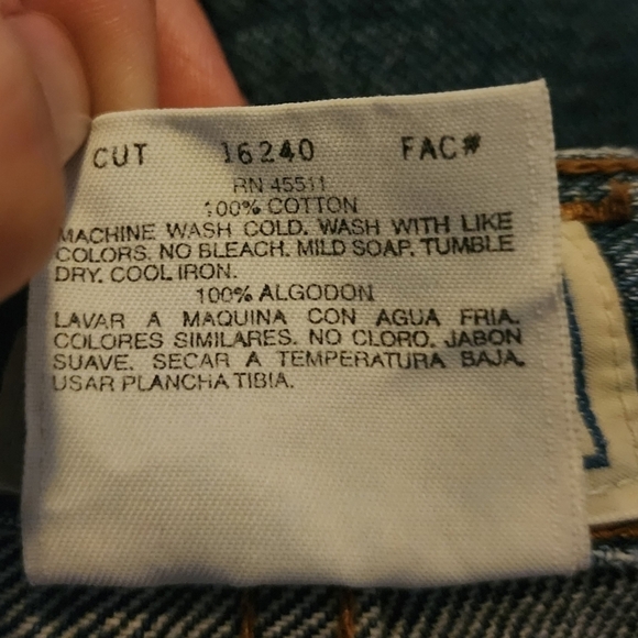 Vintage Arizona Double Button Blue Denim Cuffed Jean Shorts Juniors Size 9 EUC - Picture 5 of 5